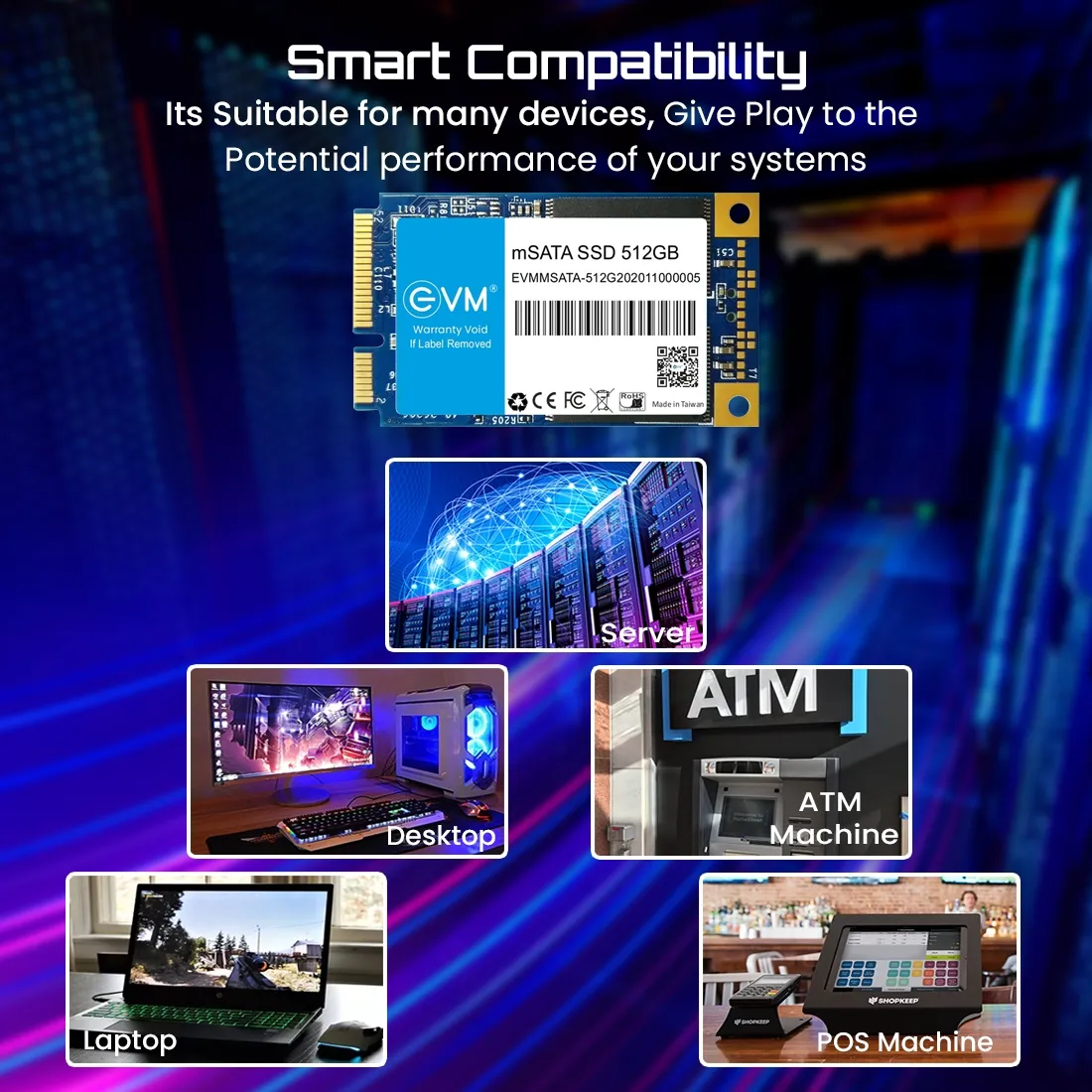 EVM Internal SSD 512GB mSata view 5
